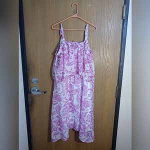 New never worn jessica London womens purple white ruffle dress with straps 18w